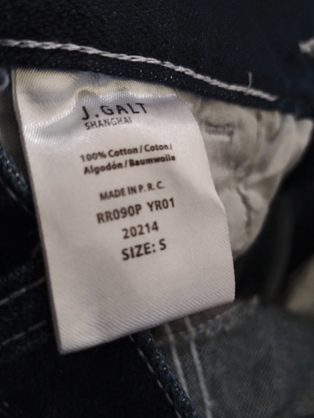 Women's Straight Leg Jeans with Contrast Stitching - Dark Blue - Picture 3 of 6